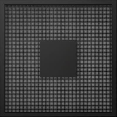 Econox Geperforeerd plafondrooster voor toe- en afvoer 595x595 mm – 125 mm – RAL 9005