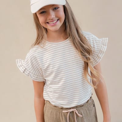 Like Flo F602-5404 Meisjes T-shirt wit goud - Maat 116
