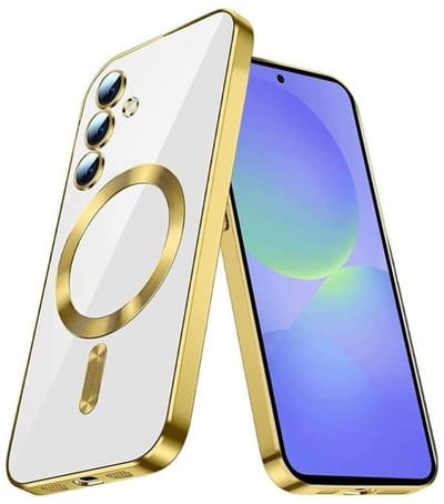 Hoesje Geschikt voor Samsung A16 Hoesje Goud - Geschikt voor MagSafeTelefoonhoesje - soft siliconen Backcover