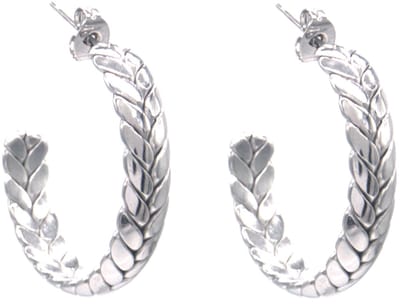 Oorringen - RVS - zilverkleurig - 30 mm - dames