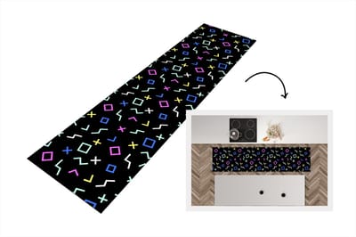 Keukenloper - Loper keuken - Game Console - Vector - Abstract - 200x50 cm - Keukenloper vinyl