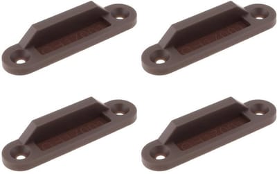 Aanslagplaat 4x - Kunststof - 53x12mm - Compatibel met Espagnolette Sloten - Afstand schroefgaten 4cm - Vermindert impact deur - Vergrendelingsplaat