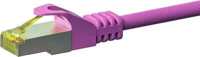 Danicom Cat7 S/FTP (PIMF) patchkabel - 0,25 meter roze - netwerkkabel - internetkabel - UTP kabel - RJ45 - 10000 mbit/s