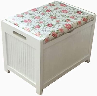 Voetenbank Ingang Opbergbank Wit Massief Houten Opbergkruk Veranderen Schoenenbank Opslag Ottomanen Opbergkruk (afmeting: 45x30x35cm, kleur: wit 2)