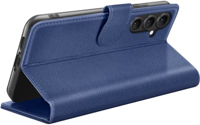 Zanae, Hoesje geschikt voor Galaxy S23 FE - Wallet Case met Stand & Magneetsluiting, Nachtblauw