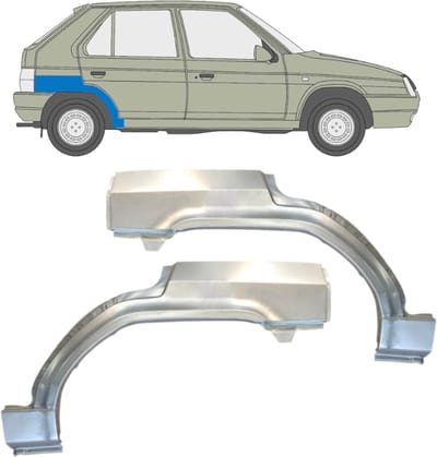 Reparatiepaneel achterspatbord voor Skoda Favorit 1989-1995 / Links + Rechts