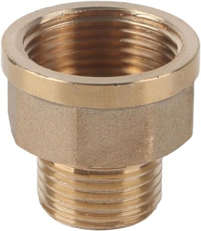 Allecto - Waterpijp Fitting - Snelle Verbinding - 1/2 BSPT Mannelijk naar 3/4 BSPT Vrouwelijk - Messing - Adapter - Waterpijpen accessoires - Gesch...