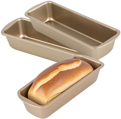 Unyqoos® Set van 3 Rechthoekige Bakvormen met Antiaanbaklaag voor Brood en Cake