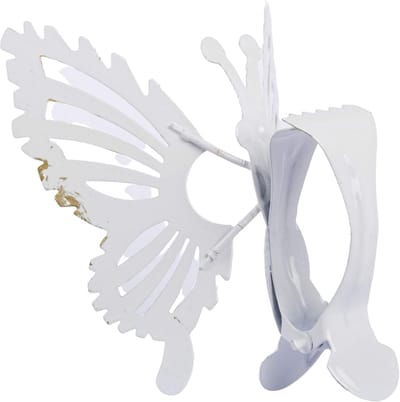 Gordijnclipsen Vlinder - Gordijnringen Hangers - Interieur Decoratie - Groot Formaat - 2 stuks - Wit Goud
