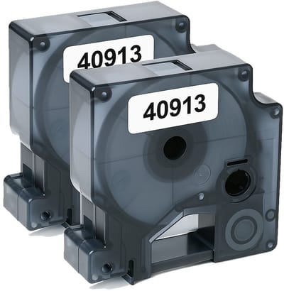 Huismerk geschikt voor Dymo 40913 Label Tape (2X) - Geschikt voor LabelManager 160 - 210D - 260P - 360D - 280 - 420P - 500TS - Labelpoint 250 - 150 - 100