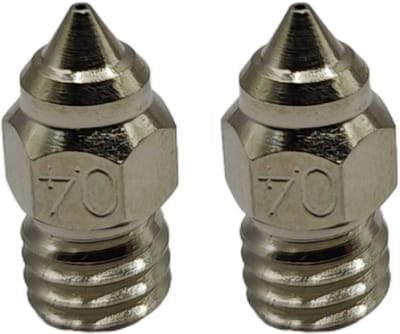 Voor creality MK8 Nozzle 0.4mm 2 stuks Chroom Zirkonium koper nozzles 1.75mm voor hoge temperatuur max 500 graden slijtvast