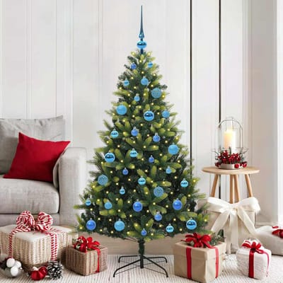 vidaXL - Kunstmatige - Gehingde - Kerstboom - 150 - LEDs - Groen - 150 - cm - PVC - en - PE