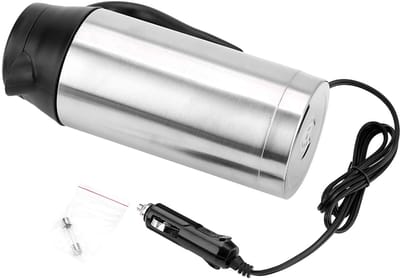 Dailygoods- Boiler 24V Draagbaar - Roestvrij Staal - Snel Verwarmend - Automatisch Afgesneden - Comfortabele Handgreep - Veilig en Waterdicht - Waterkoker