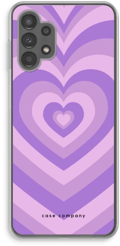 Case Company® - Hoesje geschikt voor Samsung Galaxy A13 4G hoesje - Hart Paars - Soft Cover Telefoonhoesje - Bescherming aan alle Kanten en Schermrand
