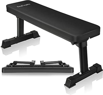 Halterbank Utility - Fitness Bank - Kracht Training - Opvouwbaar Ruimtebesparend - 115 x 33 cm - Zwart