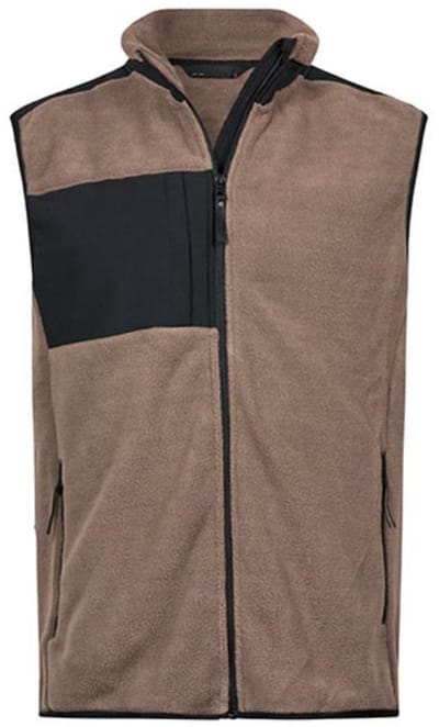 Tee Jays - Mountain Fleece Bodywarmer - Clay/Black maat M