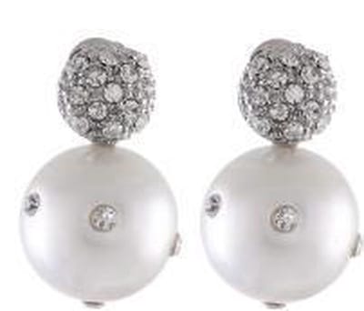 Behave - Oorstekers romantische stijl met parel en steentjes - Elegante accessoires