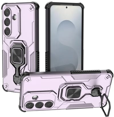 MobyDefend Hoesje - Geschikt voor Samsung Galaxy S26 - Dubbelgelaagde Pantsercase Met Standaard - Roze