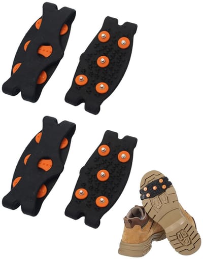 Dailygoods- IJsstijgijzers Antislip - 2 Paar - Duurzaam TPE-Rubber - Flexibel en Universeel - Geschikt voor Schoenen 36-46 - Sterke Grip - Sneeuwschoenen
