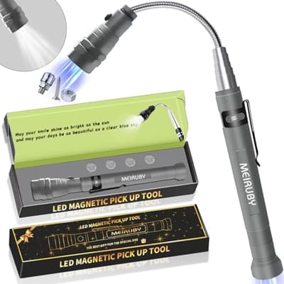 Magnetische Herextendbare Zaklamp met Ophaaltool – Originele Cadeaus voor Mannen, Vader, Partner – Coole Gadgets 2024