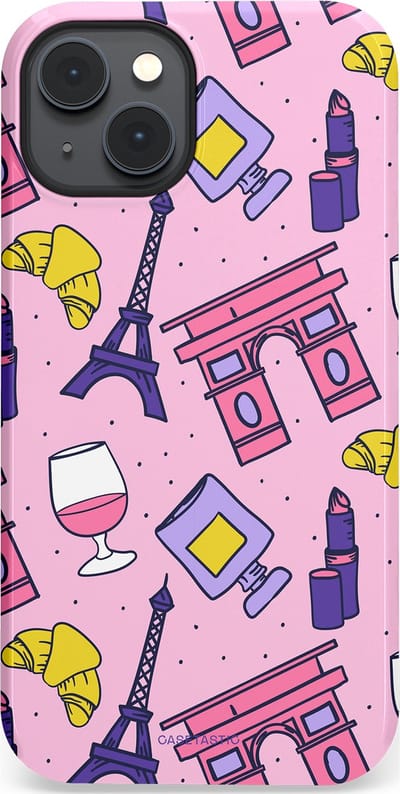 Casetastic Hoesje Geschikt voor Apple iPhone 14 Plus Magsafe - Stijlvolle Beschermende Duo-layer Case - Trip to Paris
