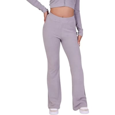 Geribde, drievoudige, uitlopende broek met logo voor dames Project X Paris