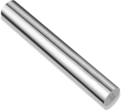 1 Stuks Roestvrijstalen deegroller,antiaanbak metalen deegroller,roller voor pizzadeeg,lang, glad, perfect voor gebak en deegproducten, pizza, pasta bakken, taartbodems, koekjes (22.5 cm - zilver).