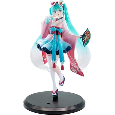 20cm Mode Hatsune Miku Figurine Anime Kimono Hatsune Miku Figurines d'Action Kawaii Fille Figurine PVC Modèle de Collection Jouets white