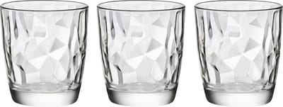 Bormioli Rocco diamond serie waterglazen / sap glazen - 30 cl - 3 Stuks - Italiaanse kwaliteit - Vaatwasser bestendig