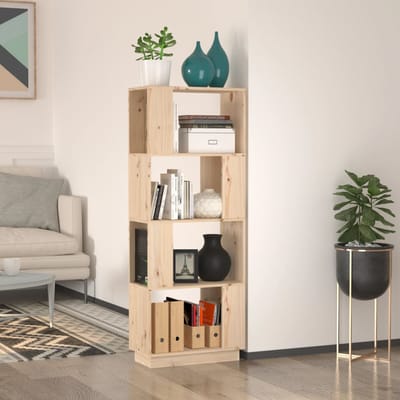 vidaXL - Boekenkast/kamerscherm - 51x25x132 - cm - massief - grenenhout
