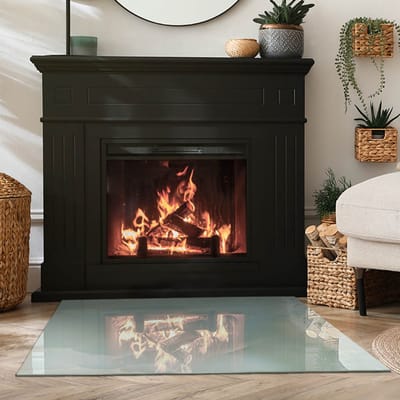 Coloray Vloerplaat Houtkachel - Plaat voor Onder Houtkachel - 100 cm x 70 cm - Open Haard Accessoires - Turkoois Vloerplaat Kachel - Onderplaat Voor Houtkachel - Plaat onder Houtkachel - Kachel Onderplaat - Verwarmingsaccessoires