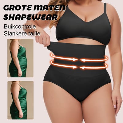 MEETYOO 2 Stuks Bodysuit Voor Dames Met Grote Maten Corrigerende High waist slip voor dames - corrigerende onderbroek - corrigerend ondergoed dames - Naadloos ondergoed dames - corrigerende string - Shapewear dames-Zwart-XL