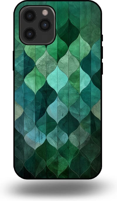 Smartphonica Telefoonhoesje geschikt voor iPhone 12 Pro Max met groene bladeren opdruk - TPU backcover case green leaf design - Groen geschikt voor iPhone 12 Pro Max