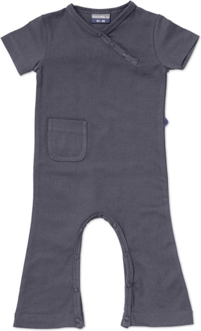 Silky Label jumpsuit glacier grey - korte mouw - maat 50/56 - grijs