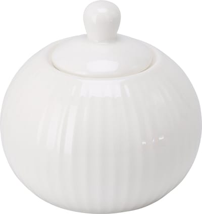 OTIX Suikerpot - met Deksel - 300ml - Wit - Porselein - LUNA