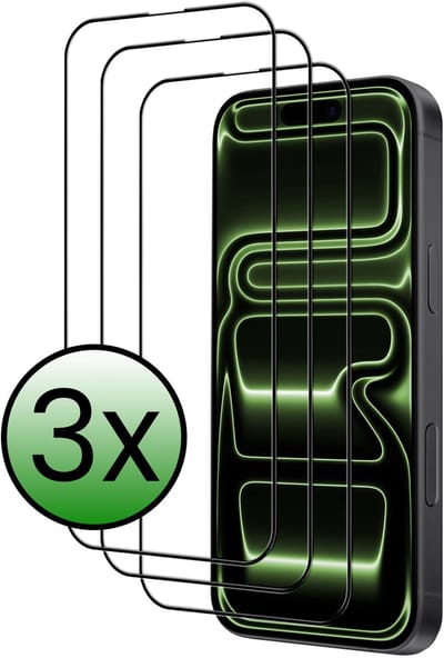 Screenprotector - 3 Stuks Geschikt voor iPhone 17 Pro / 18 Pro - Full Cover - Beschermglas - Gehard Glas - Tempered Glass - Screen Protector