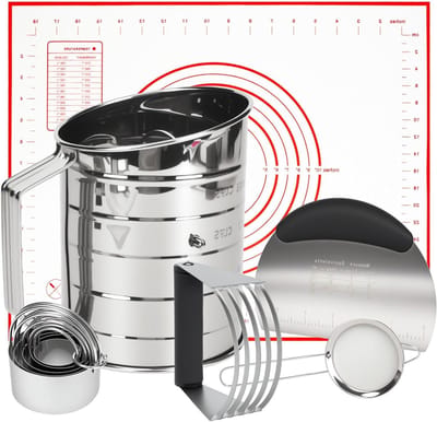 Bakken Tool Kit - Bakbenodigdheden Set - Thuis Bakken - Compleet Gereedschap - Diverse Maten - Zilver
