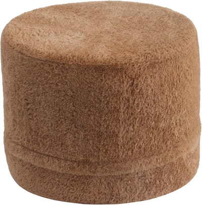 YOTATING Bean bags Pouf Bean bag, Large footstool Ottoman, Round Brown