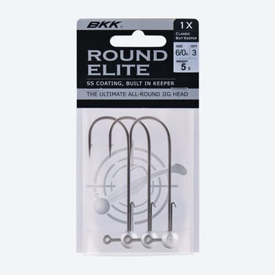 BKK Round Elite Jigheads + Baitkeeper 17g / #3/0
