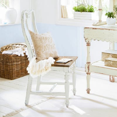 LOBERON Stoel Harry wit/bruin