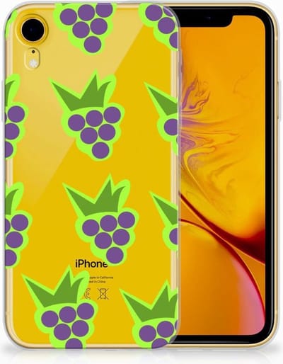 Apple iPhone Xr Siliconen Case Druiven