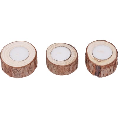3 Stuks Houten Theelicht Kaars Natuurlijk Duurzaam Beuken Brede Toepasbaarheid Houten Theelicht Kaarsenhouder voor Bar Slaapkamer Feest white