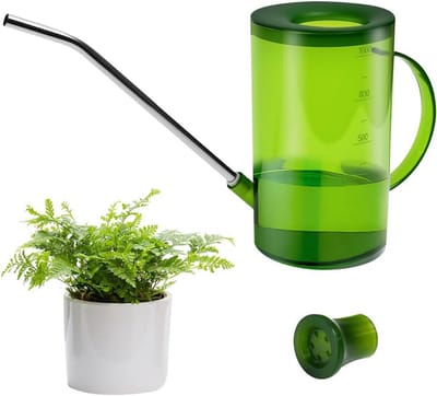 Transparante Gieter voor Kamerplanten met Lange Tuit - 1L Kunststof Tuinaccessoire