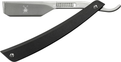 MÜHLE -ENTHUSIAST - straight razor - scheermes voor verwisselbare mesjes, Zwart