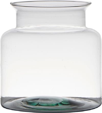 Hakbijl Glass home-basics vaas - transparant - glas - D19 x H19 cm - Bloemen/takken/boeketten vazen