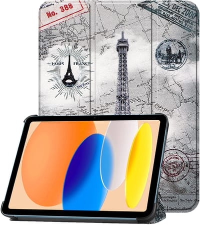 Hoesje - Geschikt voor Apple iPad A16/A18 (2025/2026) - 11 inch (11e & 12e generatie) - Dun & Stevig - Trifold Bookcase - Hard Cover - Hardcover Book Case - Tablet Hoes - Eiffeltoren