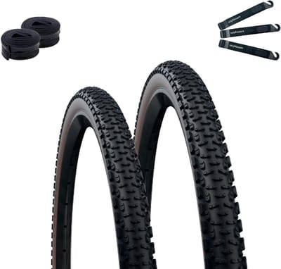 Fietsbanden Set - Vouwbanden Binnenbanden - Allroad Fietsen - RaceGuard Bescherming - 50-622 - Zwart Brons