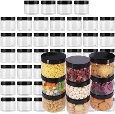 Dailygoods- Plastic Potten 46 Stuks - 120 ml Opslagcontainer - Ronde