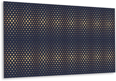 Tulup PVC Wandpaneel - Gouden Punten Vinyl Wandpaneel - 100 cm x 50 cm - Maritiem Vinyl Wandpaneel - 1 stuk - PVC Wandpaneel - Geometrisch Muurpaneel - Vinyl Wandbekleding - Plaktegels Keuken en Badkamer