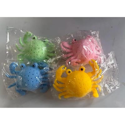 Jouet à presser original pour soulager le stress, designs Crabe, Canard, Baleine et Poulpe, Jouets de bain réalistes, Aspire l'eau pour Fête & Natation